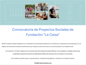 Convocatoria de Proyectos Sociales de Fundación "La Caixa" - UnaSord
